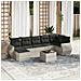 Set Divano da Giardino 8pz con Cuscini Grigio Chiaro Polyrattan - Foto miniatura 2