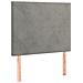 Giroletto a Molle con Materasso Grigio Chiaro 90x190 cm Velluto - Foto miniatura 5