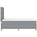 Letto con Rete a Molla con Materasso Grigio Chiaro 100x200 cm Tessuto - Foto miniatura 9
