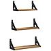 Set di 3 Mensole da Parete in Rovere Affumicato in Legno Ingegnerizzato - Foto miniatura 1
