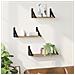 Set di 3 Mensole da Parete in Rovere Affumicato in Legno Ingegnerizzato - Foto miniatura 4
