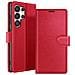 Custodia A Portafoglio Per Galaxy S25 Ultra Con Supporto E Linguetta Magnetica, Rosso - Foto miniatura 1