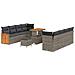 Set Divano da Giardino 11 pcs Grigio 90 x 55 x 71 cm - Foto miniatura 1