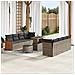 Set Divano da Giardino 11 pcs Grigio 90 x 55 x 71 cm - Foto miniatura 2