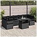 Set Divano da Giardino con archiviazione 8 pcs Nero Poly Rattan - Foto miniatura 2