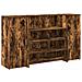Banco Reception Rovere Fumo 180x50x103,5cm in Legno Multistrato - Foto miniatura 1