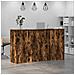 Banco Reception Rovere Fumo 180x50x103,5cm in Legno Multistrato - Foto miniatura 4