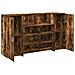 Banco Reception Rovere Fumo 180x50x103,5cm in Legno Multistrato - Foto miniatura 6
