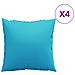 Cuscini da lanciare 4 pcs Turchese 40 x 40 cm Tessuto - Foto miniatura 3