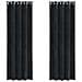 Tende con tende 2 pcs Nero 140 x 225 cm Velluto - Foto miniatura 1
