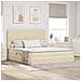 Letto con Contenitore Crema 160 x 200 cm Pelle Sintetica - Foto miniatura 2