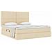 Letto con Contenitore Crema 160 x 200 cm Pelle Sintetica - Foto miniatura 3