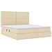 Letto con Contenitore Crema 160 x 200 cm Pelle Sintetica - Foto miniatura 5