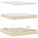 Letto con Contenitore Crema 160 x 200 cm Pelle Sintetica - Foto miniatura 8