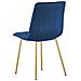 Sedia TYRA in velluto blu navy con gambe dorate - Foto miniatura 5