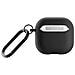 Custodia In Silicone Per Airpods 4 Con Moschettone In Metallo, Nero - Foto miniatura 3