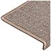 Tappetini per scale 30 pz 65x21x4 cm Marrone chiaro Bordo rettangolare - Foto miniatura 5
