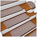Tappetini per scale 30 pz 65x21x4 cm Marrone chiaro Bordo rettangolare - Foto miniatura 6