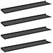 Scaffale da parete con lo scaffale 4 pcs Nero 100 x 18 x 2,5 cm - Foto miniatura 1