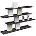 Scaffale da parete con lo scaffale 4 pcs Nero 100 x 18 x 2,5 cm - Foto miniatura 3