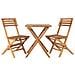Set Da Bistrot Cuenca In Teak Naturale — 2 Sedie E 1 Tavolo - Foto miniatura 1