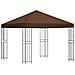 Gazebo 3 x 3 m Marrone Poliestere e Acciaio 190 gsm - Foto miniatura 1