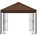Gazebo 3 x 3 m Marrone Poliestere e Acciaio 190 gsm - Foto miniatura 3