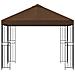 Gazebo 3 x 3 m Marrone Poliestere e Acciaio 190 gsm - Foto miniatura 4