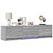 Mobile TV con LED con LED Sonoma grigia 165 x 34 x 40 cm - Foto miniatura 3
