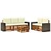 Set divani con cuscino 6 pcs Legno di Acacia Massello - Foto miniatura 1