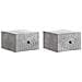 Mobiletto da notte a muro con cassetto 2 pcs Grigio Cemento - Foto miniatura 1