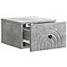Mobiletto da notte a muro con cassetto 2 pcs Grigio Cemento - Foto miniatura 4