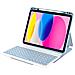 Custodia con Tastiera per Apple iPad Pro 11 - Pelle, Blu - Foto miniatura 3