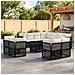 Set Divano da Giardino 12 pz Nero polyrattan - Foto miniatura 6
