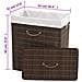 Cesto Biancheria In Bamboo Rettangolare Marrone - Foto miniatura 8