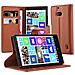 Cadorabo Custodia Compatibile Con Nokia Lumia 929 / 930 In Marrone Pastello - Coperchio Protettiva Con Chiusura Magnetica, Funzione Stand E Tasca Per Le Carte - Foto miniatura 1
