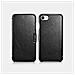 Vera Pelle Di Lusso Della Cassa Laterale Iphone Aperto Nero 7/8 - Foto miniatura 2