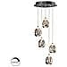 Sospensione A Soffitto A Goccia A Grappolo In Cristallo Con 5 Luci Integrate A Led - Foto miniatura 1