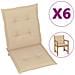 Cuscini Per Sedie Da Giardino 6 Pz Beige 100x50x4 Cm - Foto miniatura 1