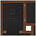 Cornice Multipla Per 4 Foto 13x18cm Marrone Scuro In Mdf - Foto miniatura 5