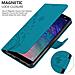 Custodia Compatibile Con Samsung Galaxy A6 2018 In Blu Fiore - Coperchio Protettivo In Design Floreale Con Chiusura Magnetica, Funzione Stand E Slot Per Carte - Foto miniatura 5