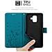 Custodia Compatibile Con Samsung Galaxy A6 2018 In Blu Fiore - Coperchio Protettivo In Design Floreale Con Chiusura Magnetica, Funzione Stand E Slot Per Carte - Foto miniatura 6