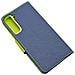 Maxy Custodia Book Orizzontale Silicone Case Per Samsung Galaxy S22+ S906 Navy-lime - Foto miniatura 3