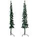 Albero Natale Artificiale Sottile a Metà Supporto Verde 120 cm - Foto miniatura 2