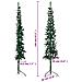 Albero Natale Artificiale Sottile a Metà Supporto Verde 120 cm - Foto miniatura 7