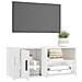Mobili Tv 2 Pz Bianco Lucido 80x31,5x36cm In Legno Multistrato - Foto miniatura 5
