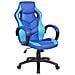 Sedia Da Gaming Caloundra, Poltrona Da Gaming Adulto, Sedia Da Scrivania, 66x61h104/114 Cm, Blu E Azzurro - Foto miniatura 1