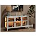 Credenza Con Luci Led Metallo Bianco Newport - Foto miniatura 1