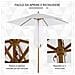Ombrellone Da Giardino In Legno Tondo 250 Cm Garden Deluxe Collection - Foto miniatura 4