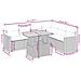 Set Divani Da Giardino 7 Pz Con Cuscini Grigio In Polyrattan - Foto miniatura 2